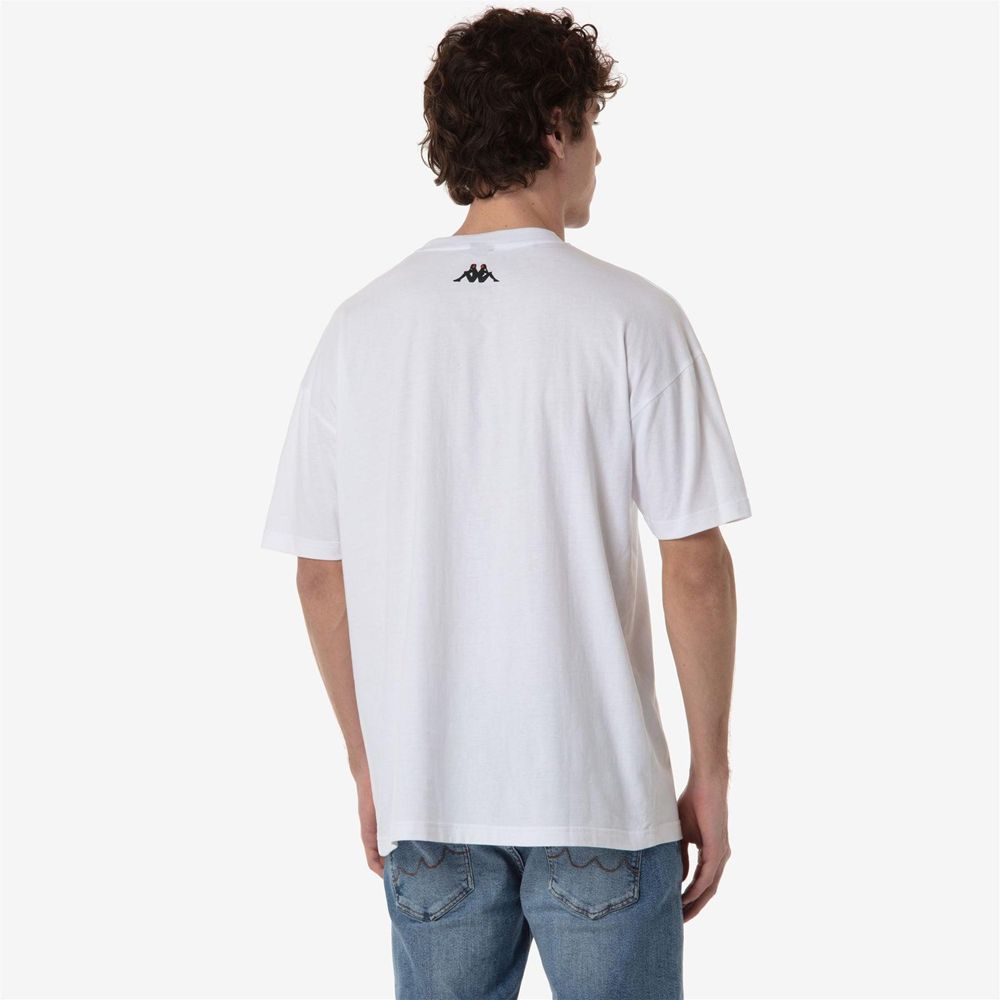 Men Kappa Authentic Main Kff T-Shirt White | 357409-NMF