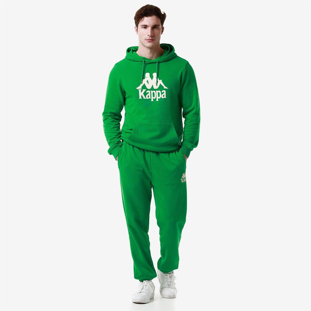 Men Kappa Authentic Malmo 2 Hoodie Green | 854716-ZND