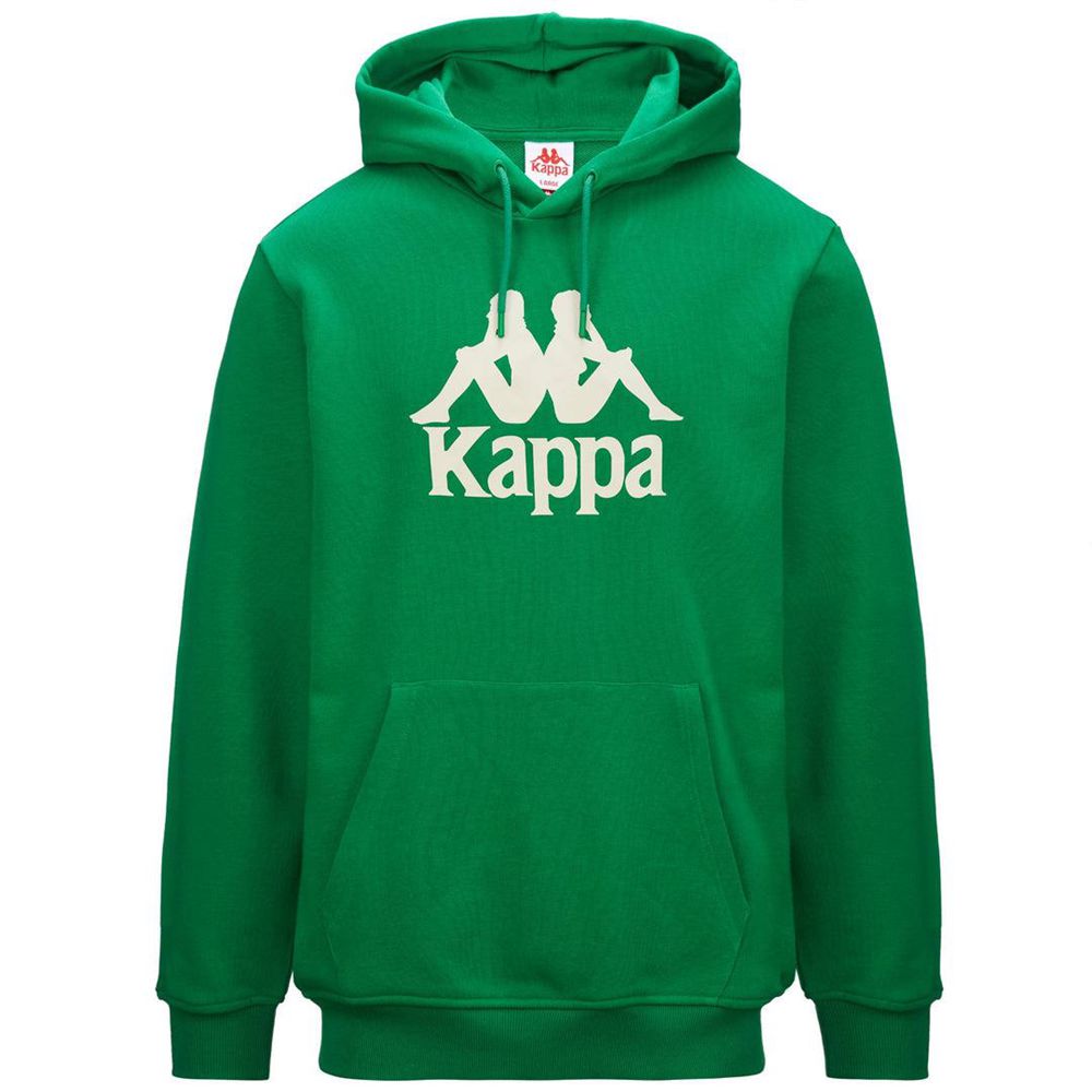 Men Kappa Authentic Malmo 2 Hoodie Green | 854716-ZND