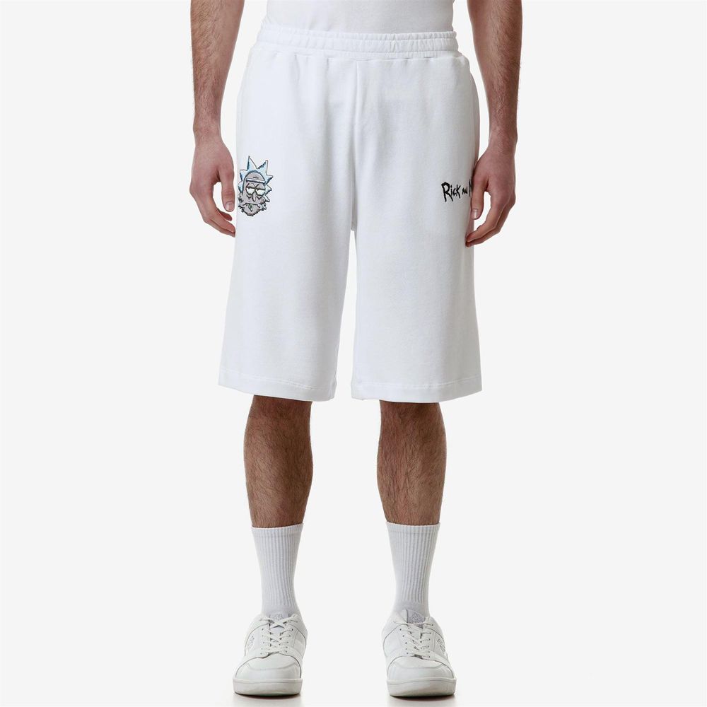 Men Kappa Authentic Marcel Warner Bros Shorts White | 835642-KJE