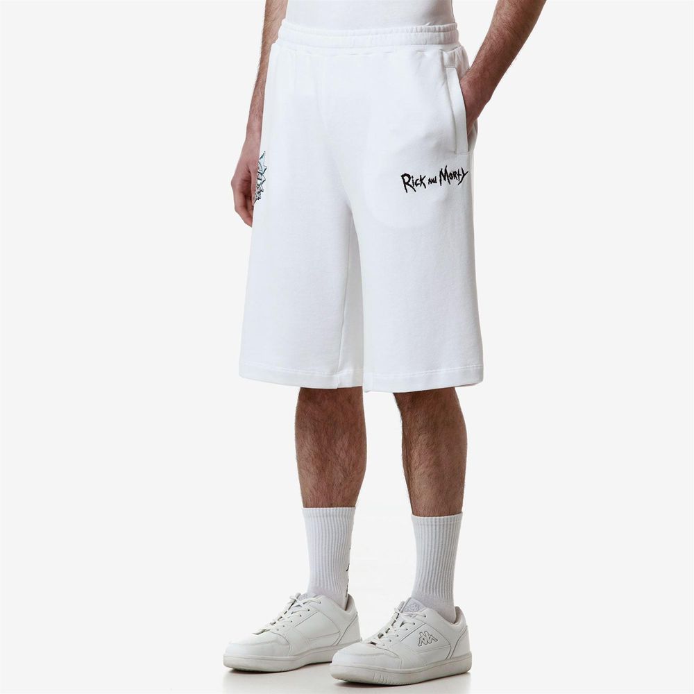 Men Kappa Authentic Marcel Warner Bros Shorts White | 835642-KJE