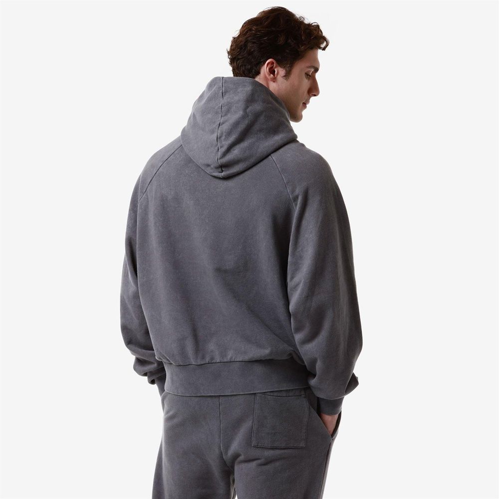 Men Kappa Authentic Premium Lome Hoodie Grey | 385062-FXC