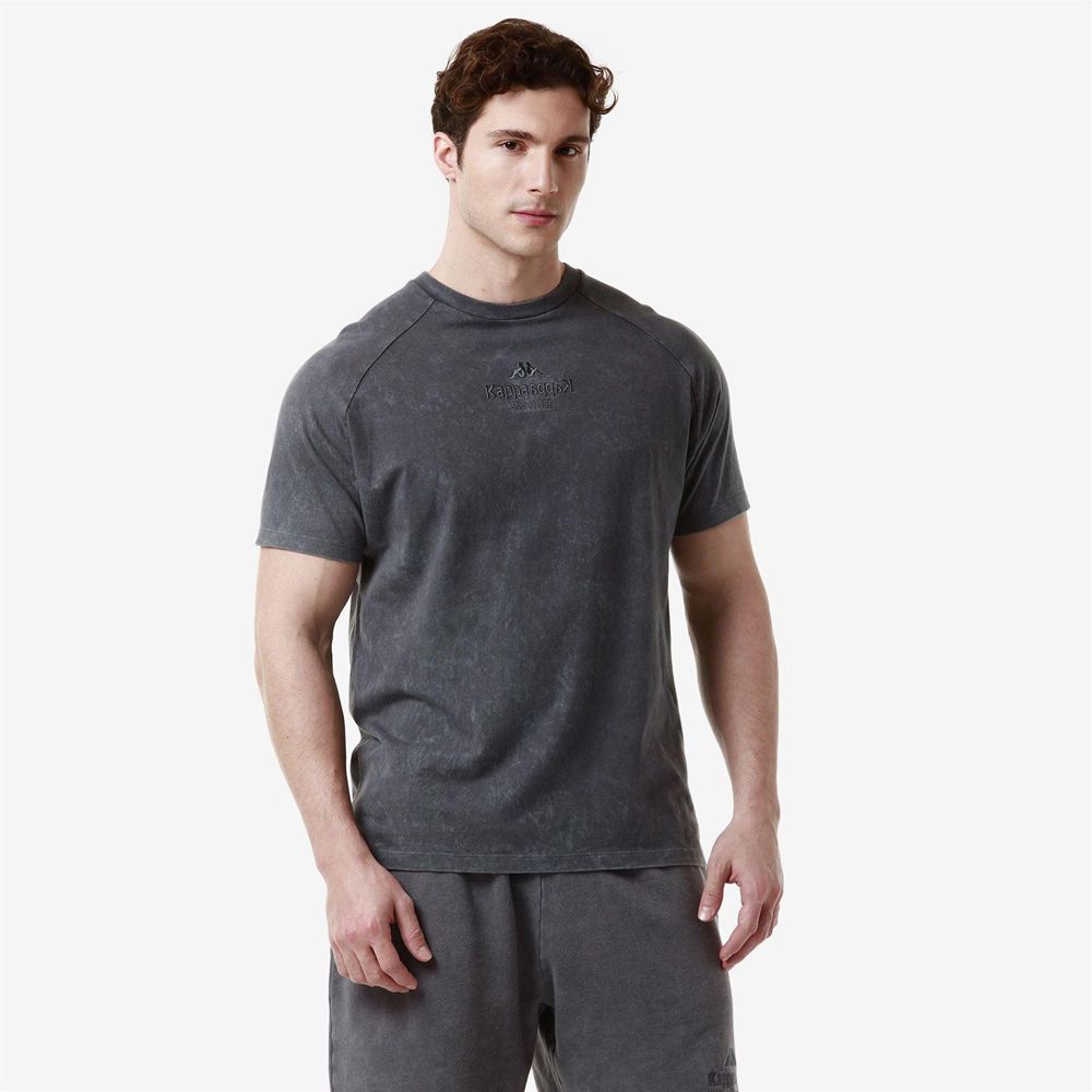 Men Kappa Authentic Premium Lope T-Shirt Grey | 415963-POY