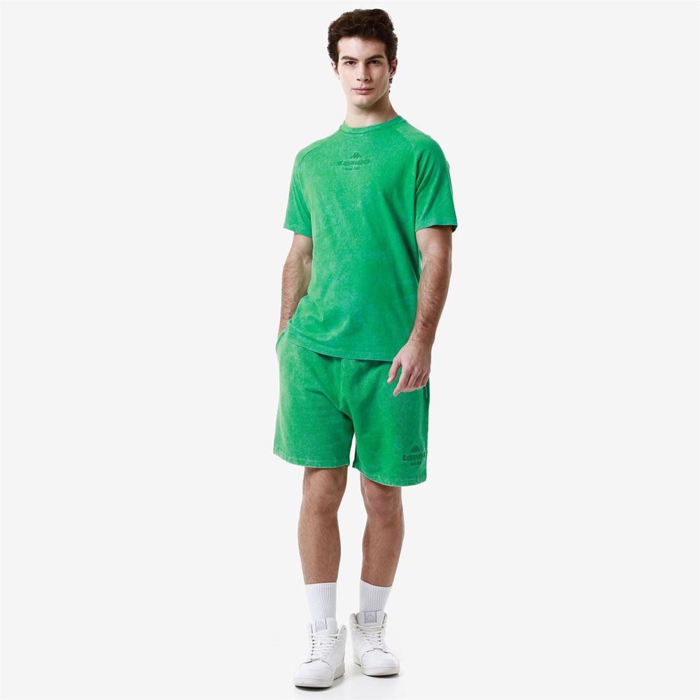 Men Kappa Authentic Premium Lope T-Shirt Green | 905218-VSJ