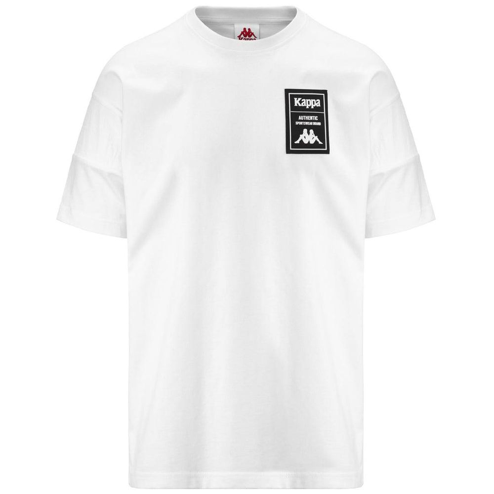 Men Kappa Authentic Tech Vilek T-Shirt White | 310692-URZ