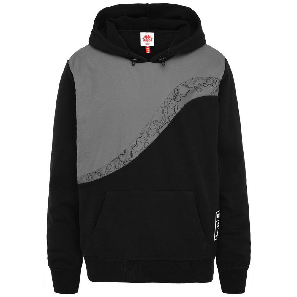 Men Kappa Authentic Tech Vokal Hoodie Black | 698752-QNU