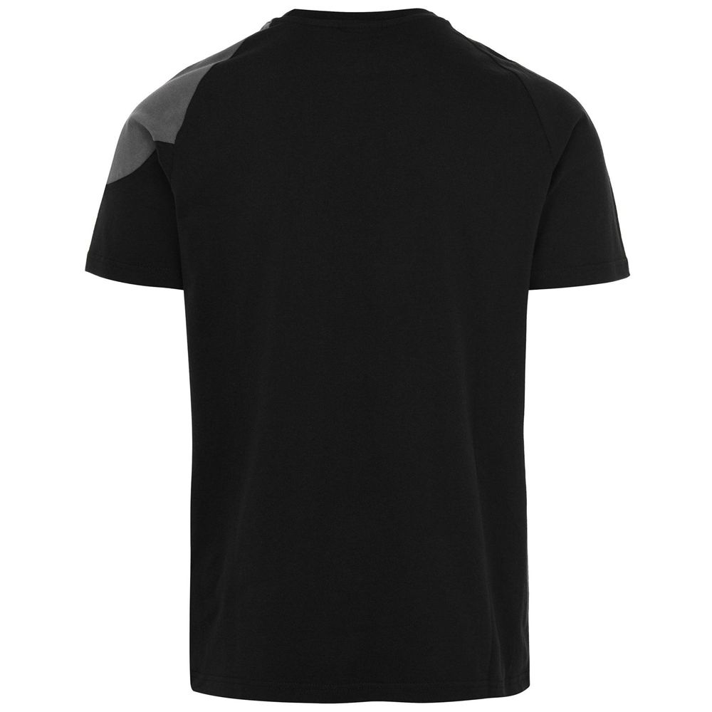 Men Kappa Authentic Tech Vuchik T-Shirt Black | 147803-QNE