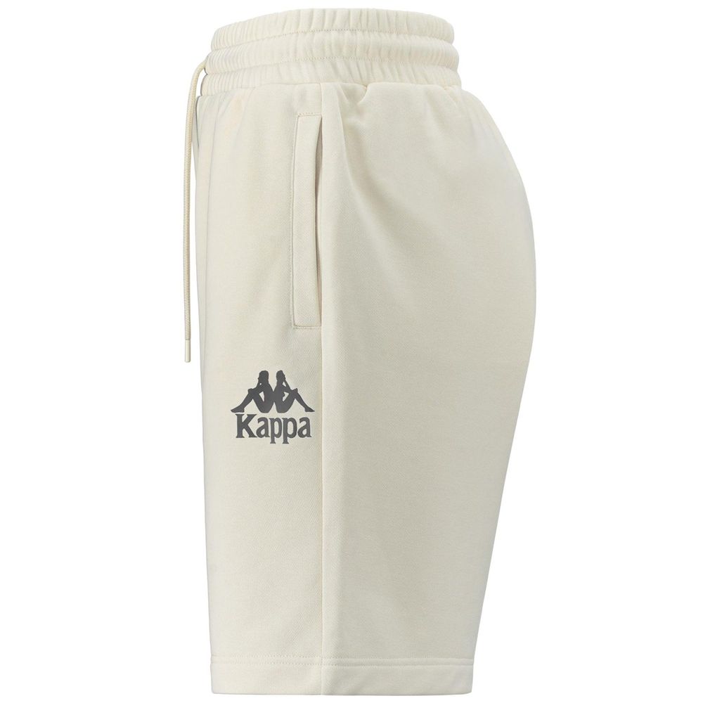 Men Kappa Authentic Uppsala 2 Shorts White | 495670-AEK