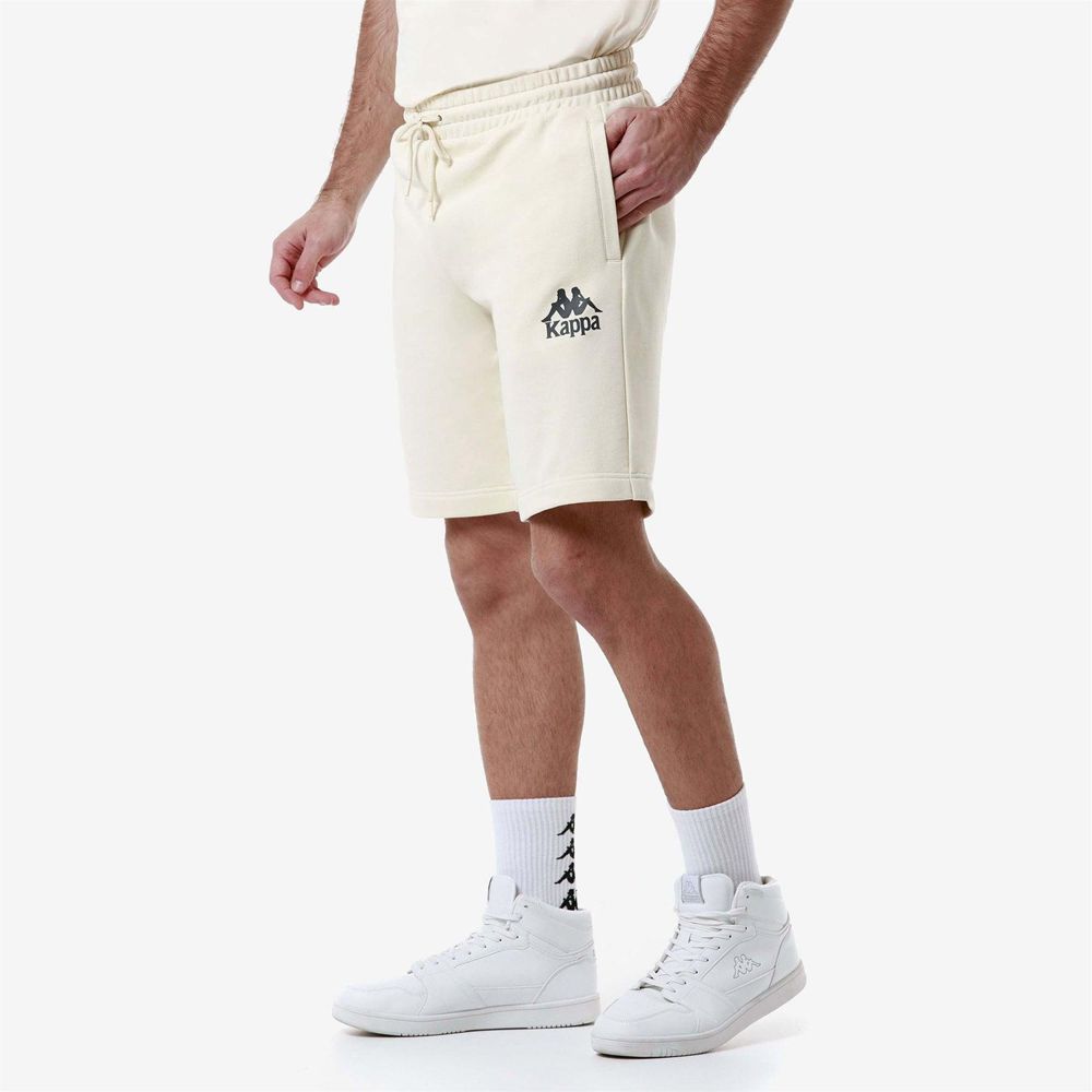 Men Kappa Authentic Uppsala 2 Shorts White | 495670-AEK