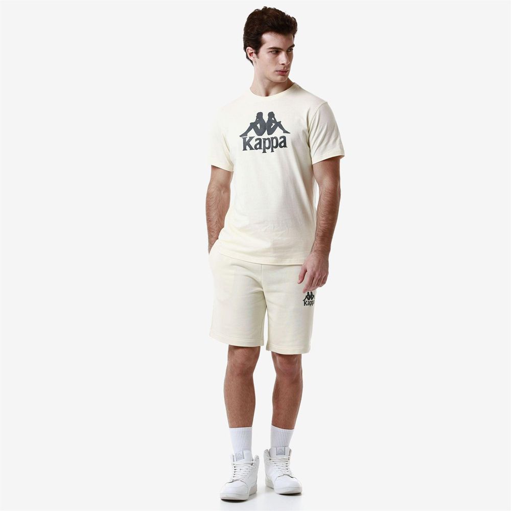 Men Kappa Authentic Uppsala 2 Shorts White | 495670-AEK