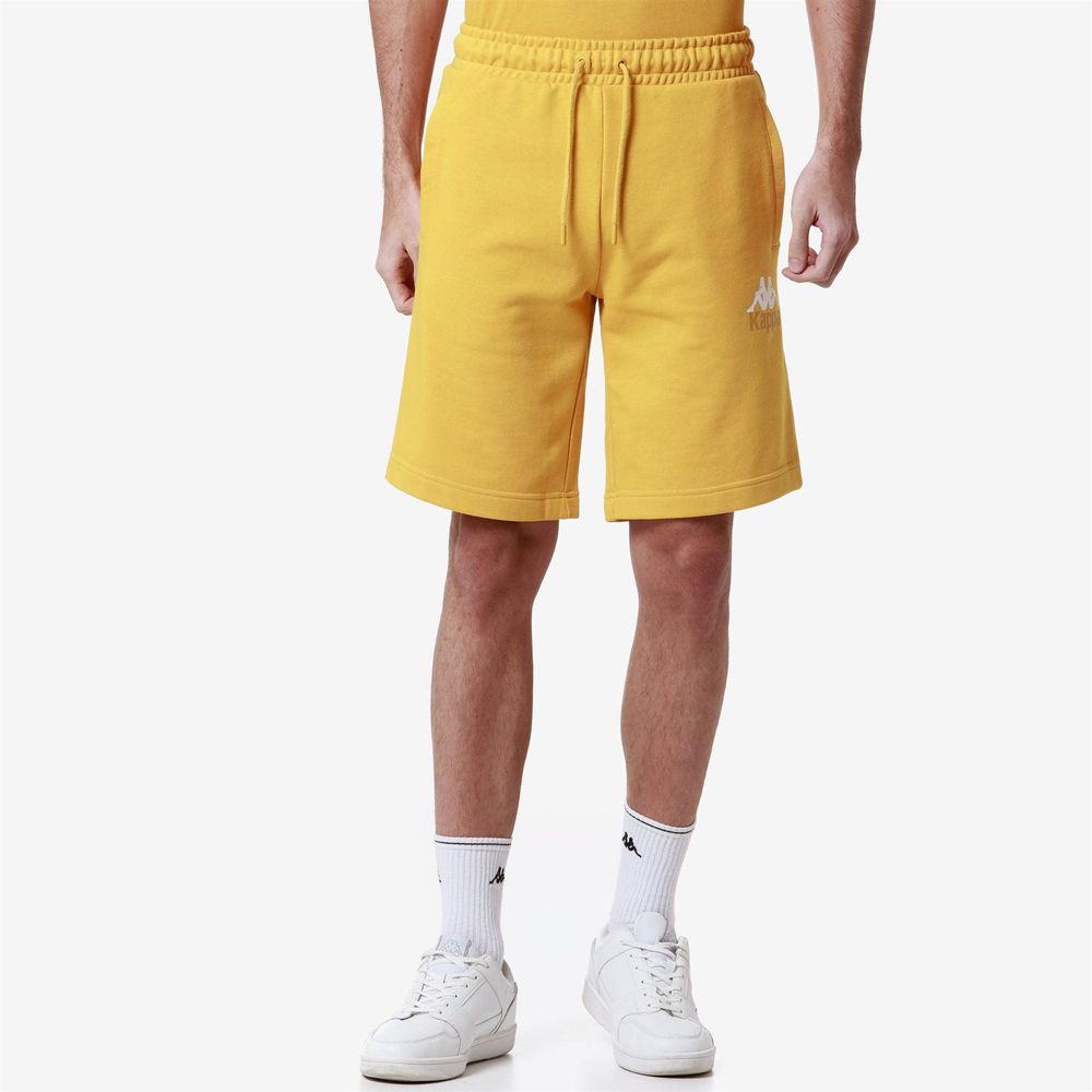 Men Kappa Authentic Uppsala 2 Shorts Yellow | 193756-ATE