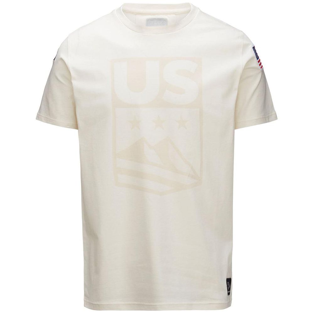 Men Kappa Ayba2 Skud Us T-Shirt White | 153602-JNW