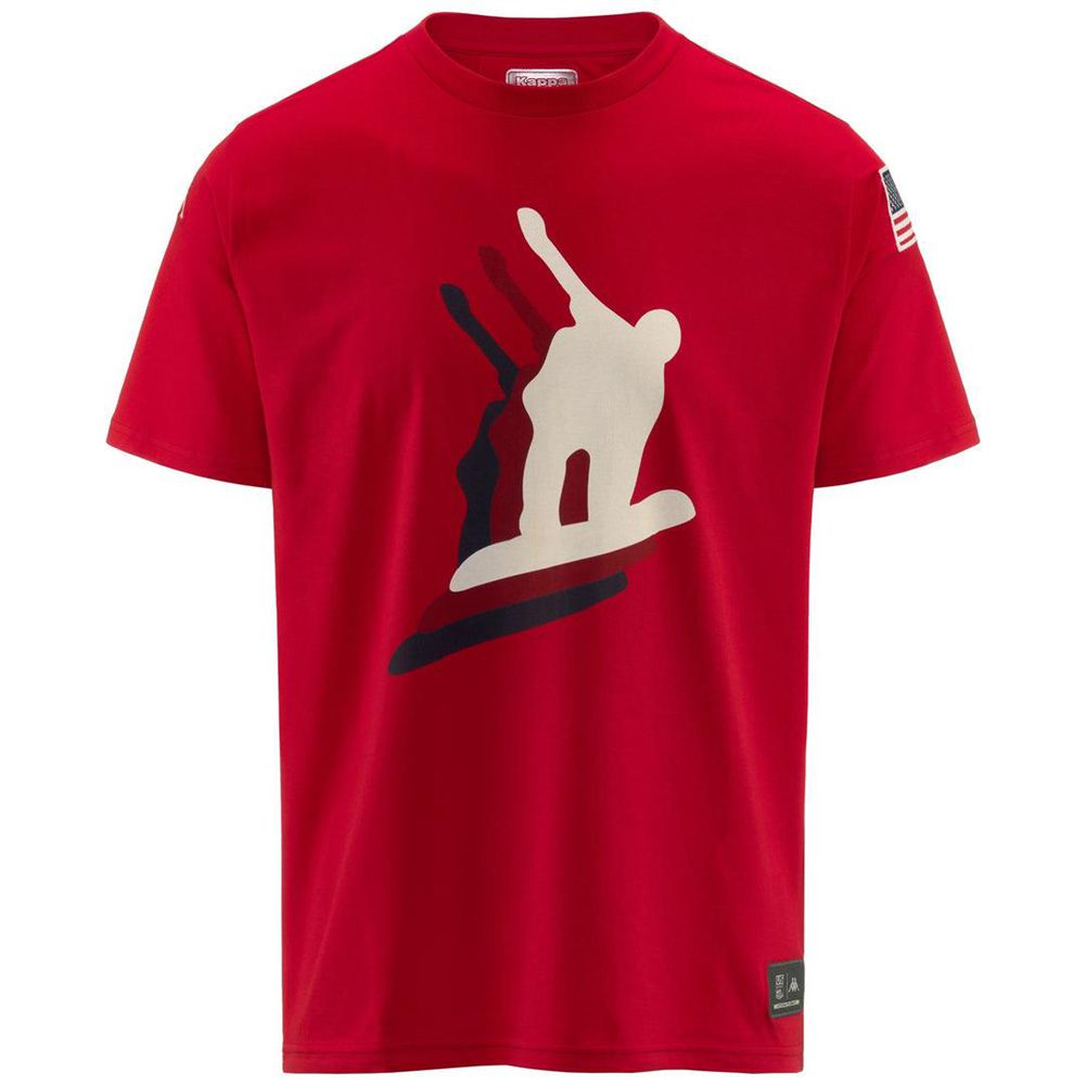 Men Kappa Ayba2 Snb Us T-Shirt Red | 863190-FVI