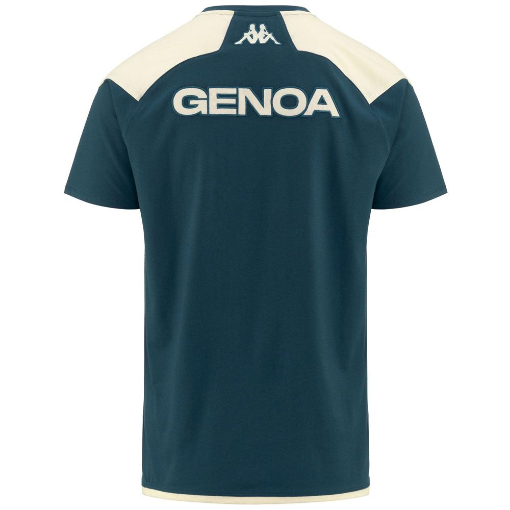 Men Kappa Ayba 7 Genoa T-Shirt Blue | 708241-RGT