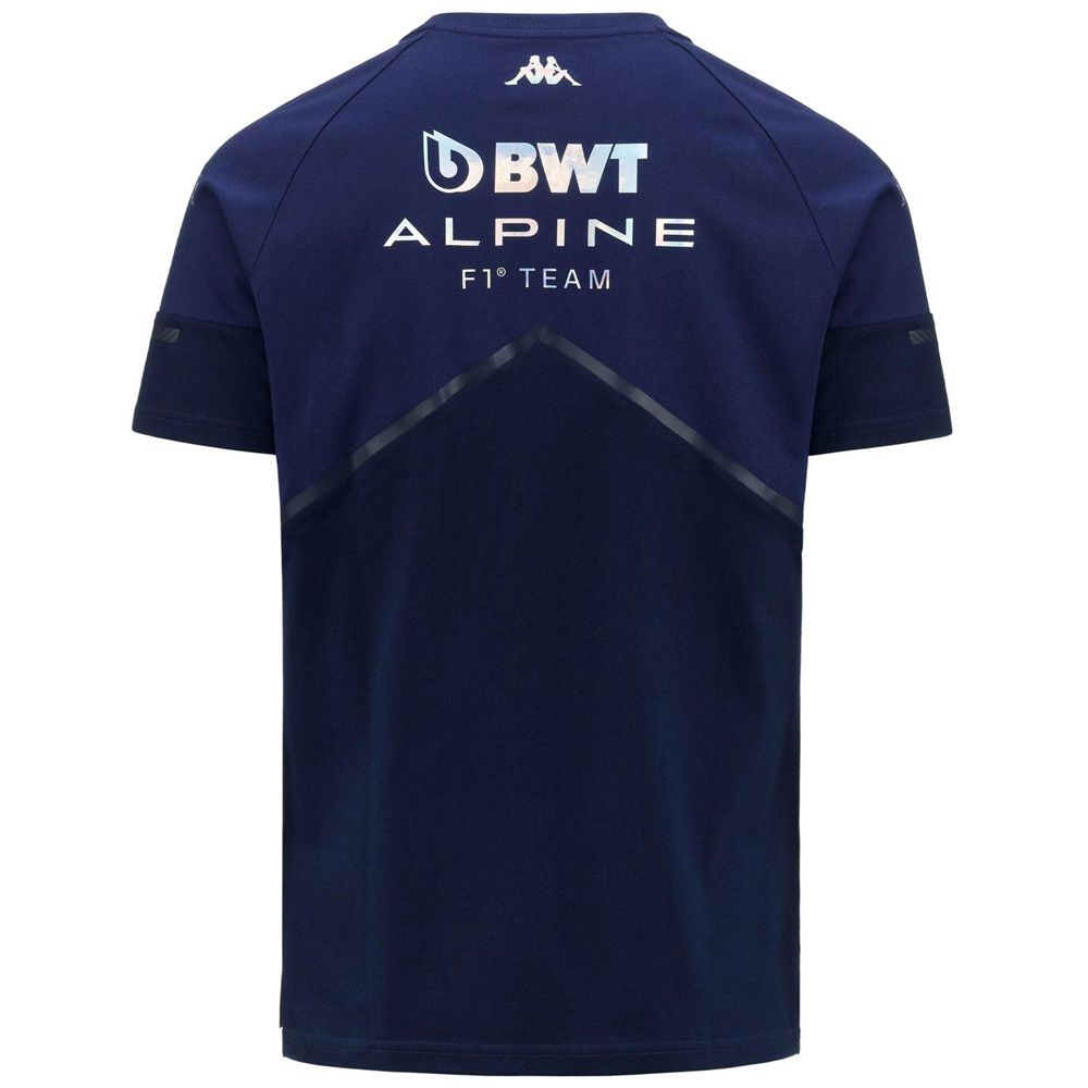 Men Kappa Aybi Alpine F1 T-Shirt Navy | 683925-AEZ