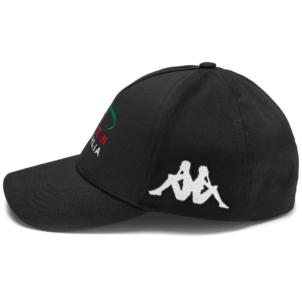 Men Kappa Bapov Open Italia Cap Black | 170965-FKA