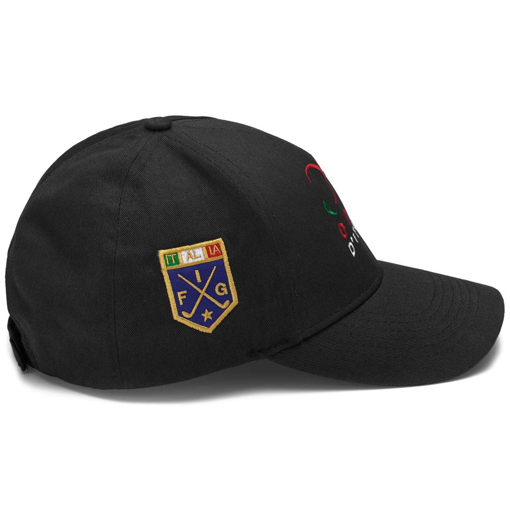 Men Kappa Bapov Open Italia Cap Black | 170965-FKA