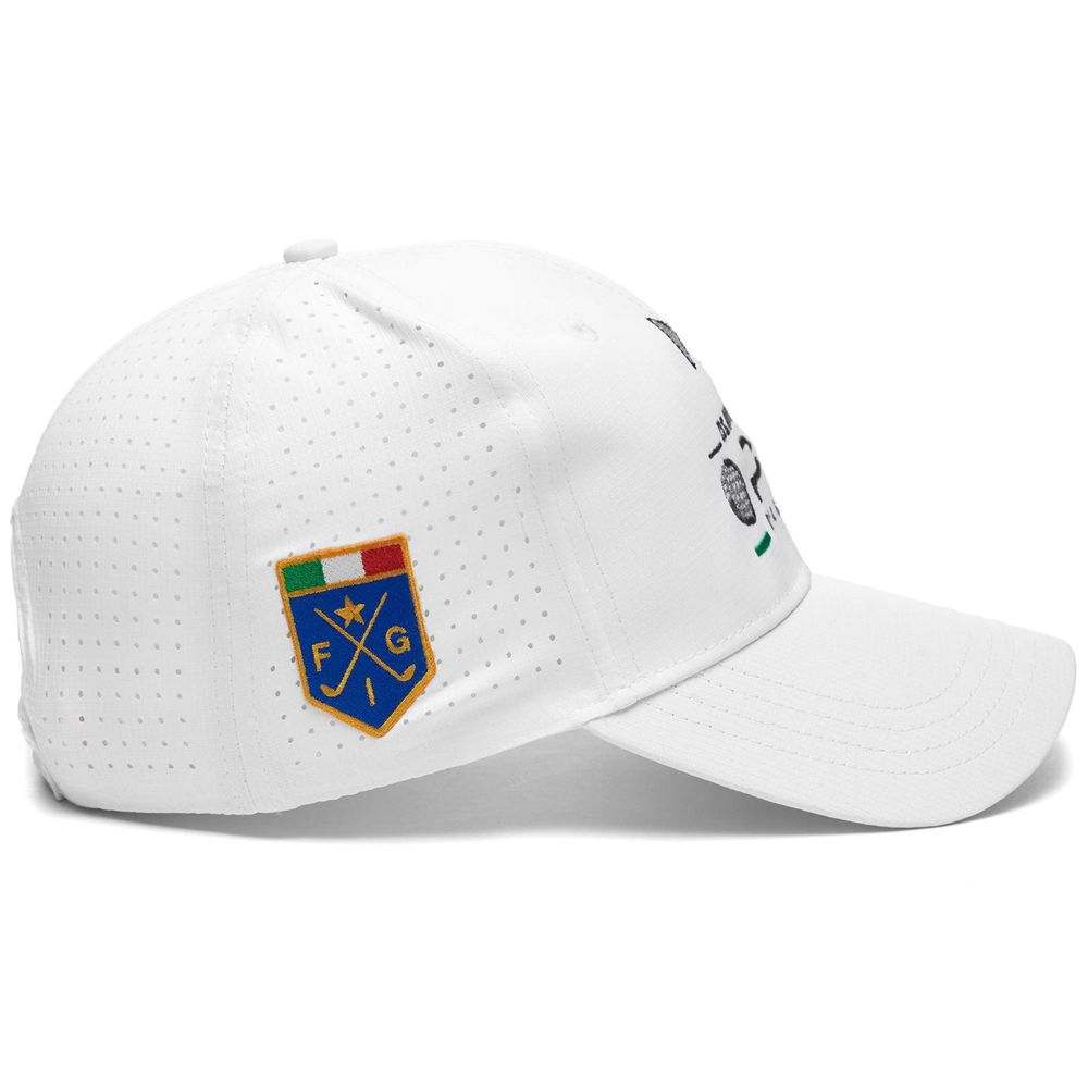 Men Kappa Bapov Open Italia Cap White | 865102-KMX