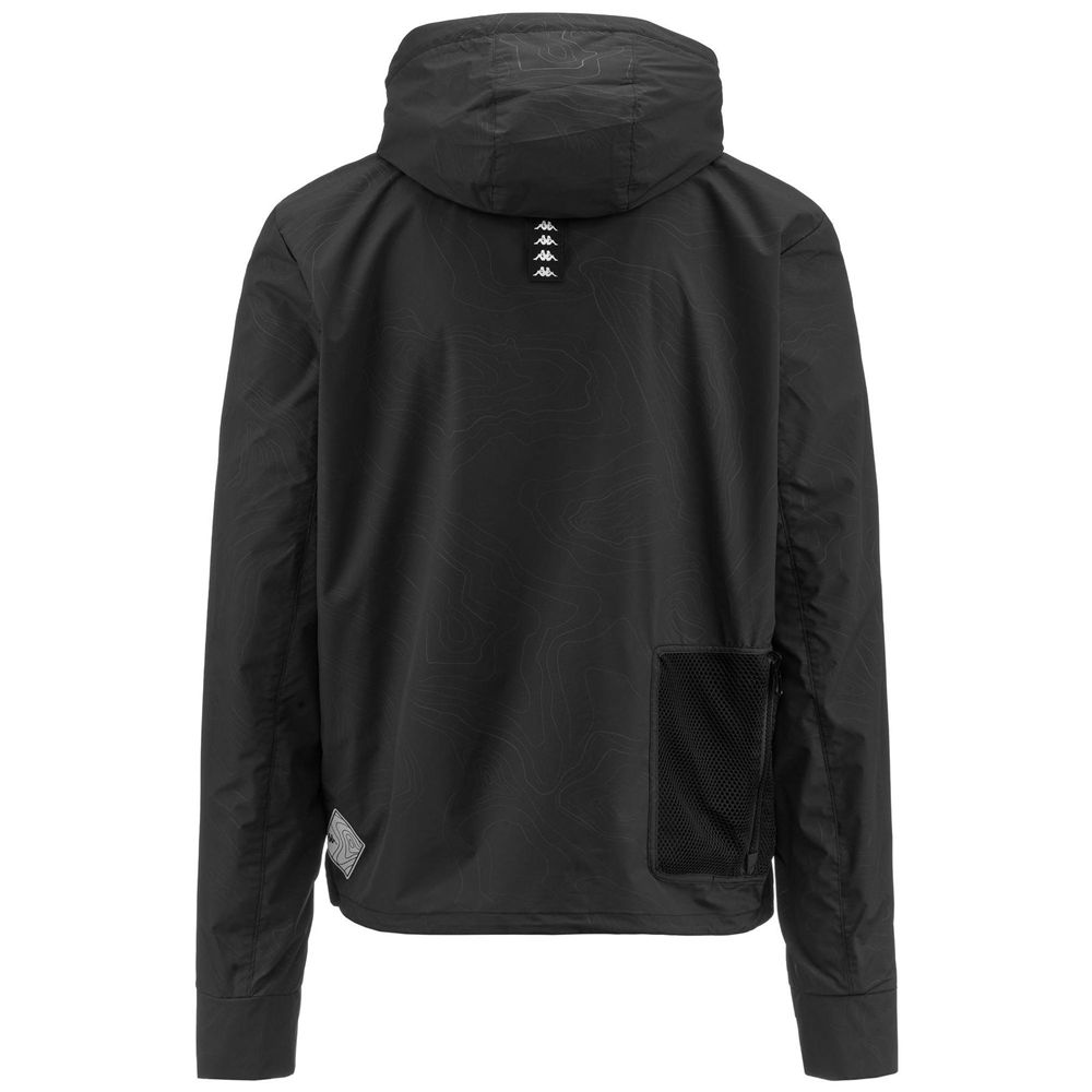 Men Kappa Bocou Jacket Black | 472805-FTY