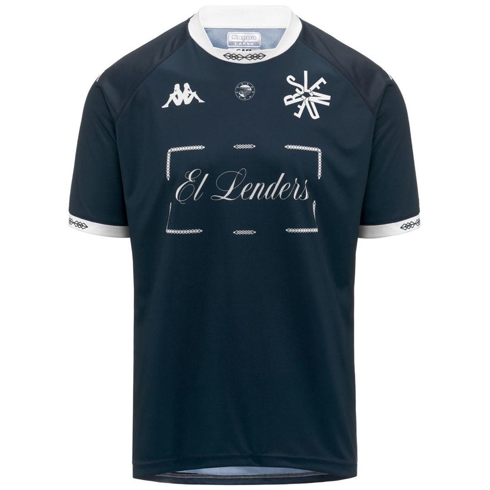 Men Kappa Cento Manches Courtes Lenders Jersey Blue | 841096-YJF