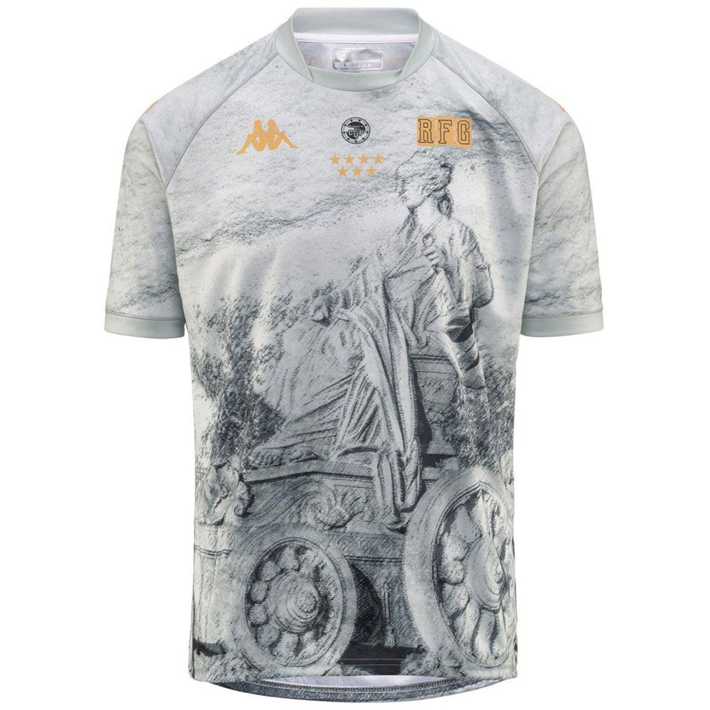 Men Kappa Cento Manches Courtes Retro Football Gang Jersey Grey | 169720-XON