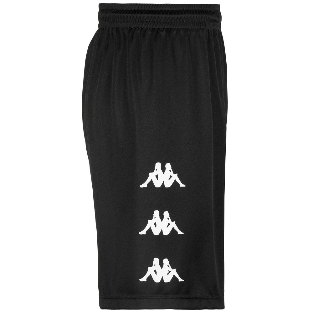 Men Kappa Dorgo Shorts Black | 143756-YUF