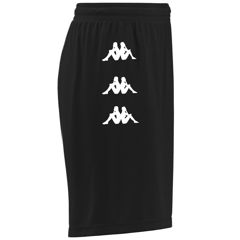 Men Kappa Dutup Shorts Black | 856217-LGU