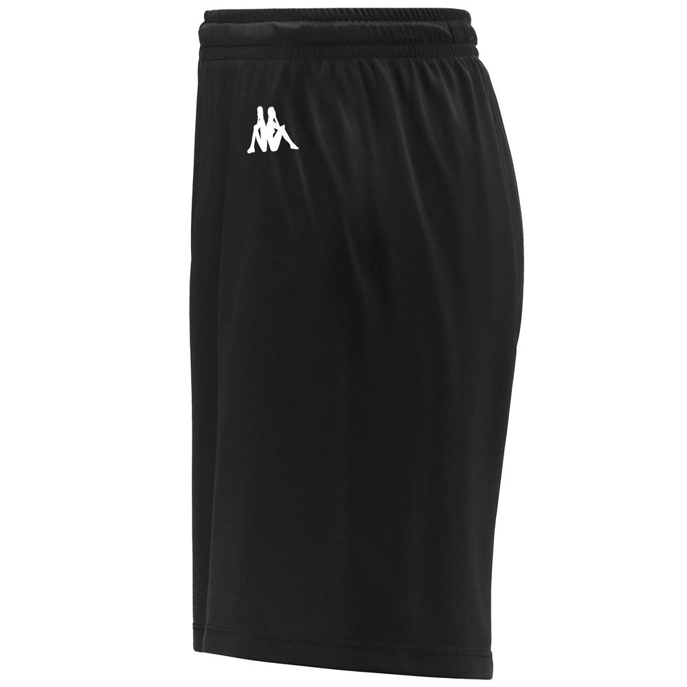 Men Kappa Dutup Shorts Black | 856217-LGU