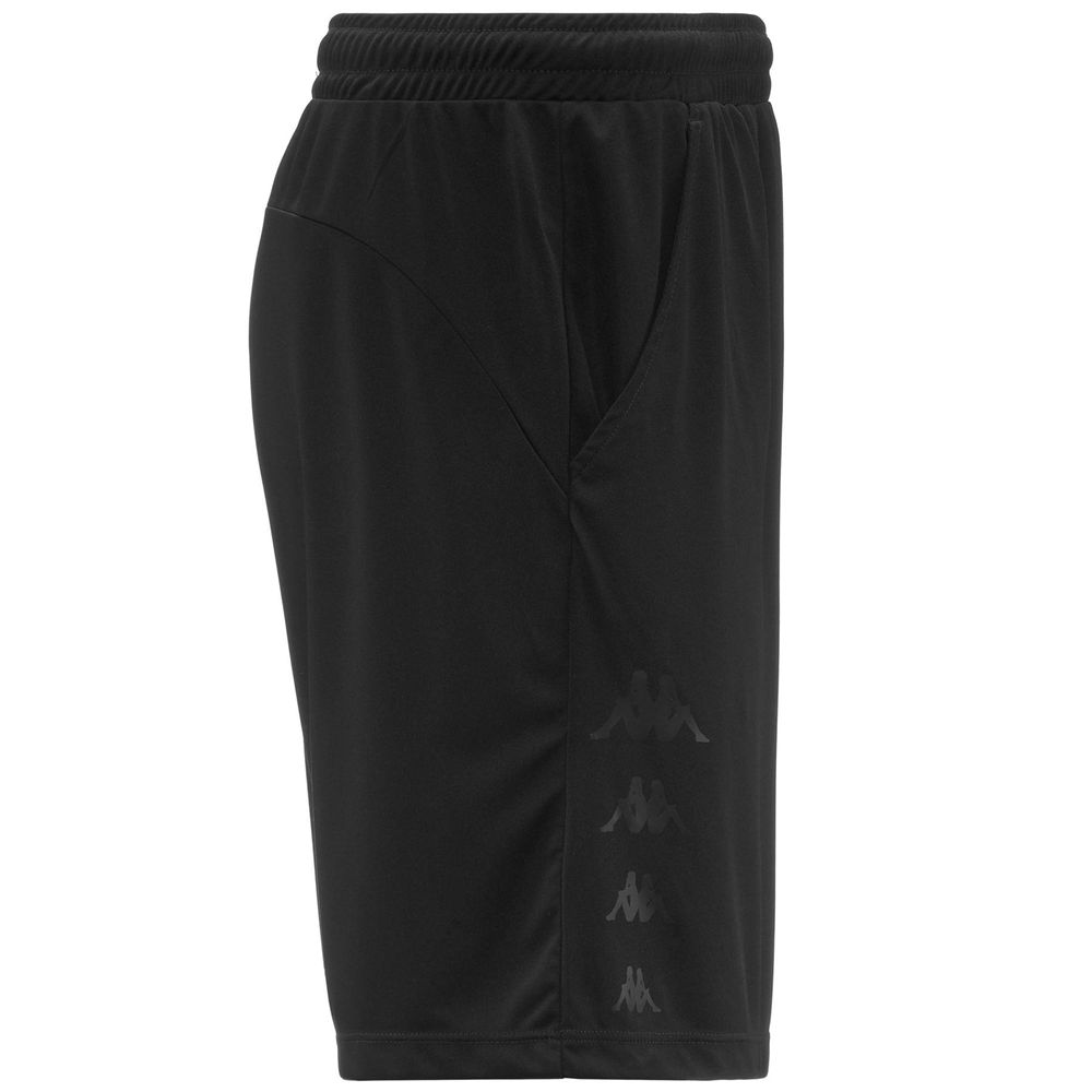 Men Kappa Elmo Shorts Black | 397186-YQT