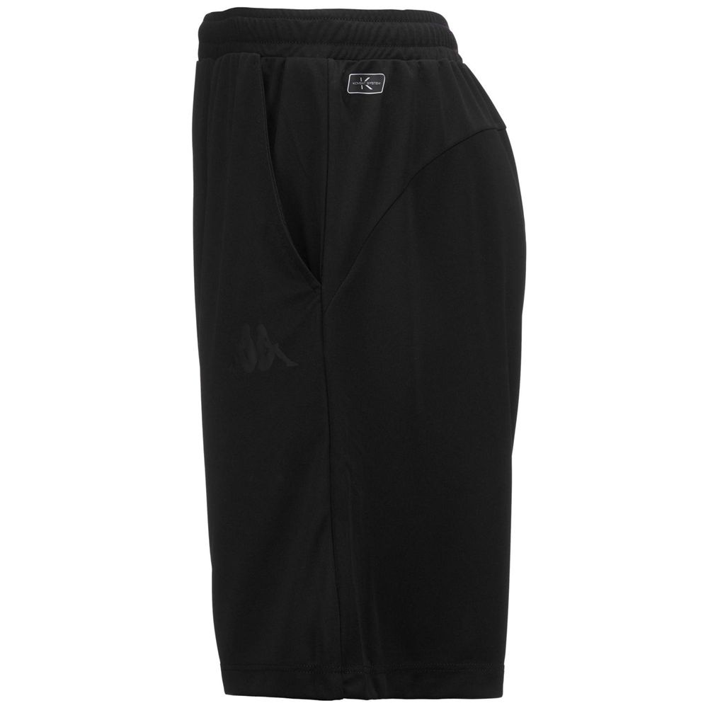 Men Kappa Elmo Shorts Black | 397186-YQT