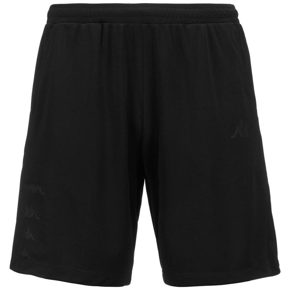 Men Kappa Elmo Shorts Black | 397186-YQT