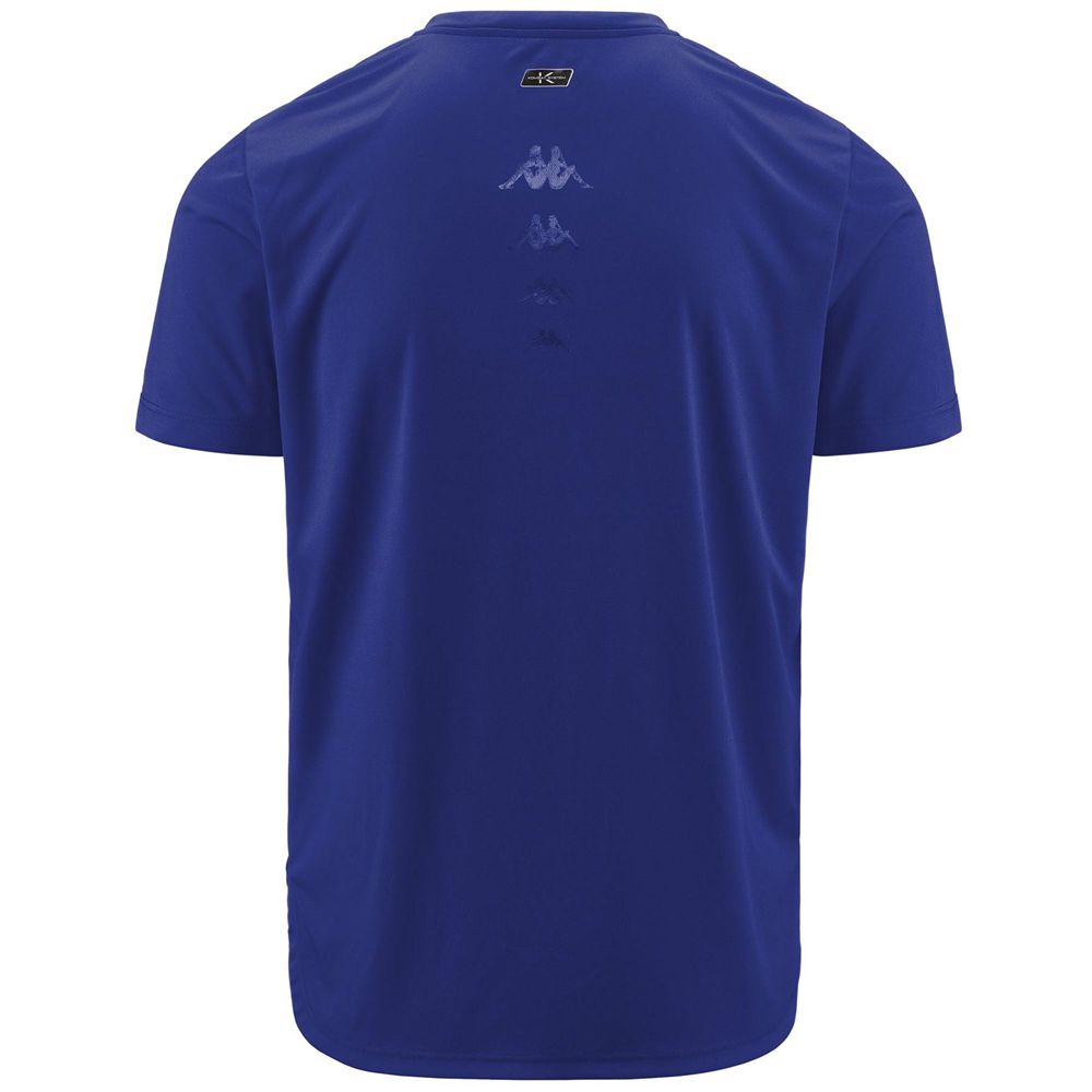 Men Kappa Eocene T-Shirt Blue | 530192-OAS