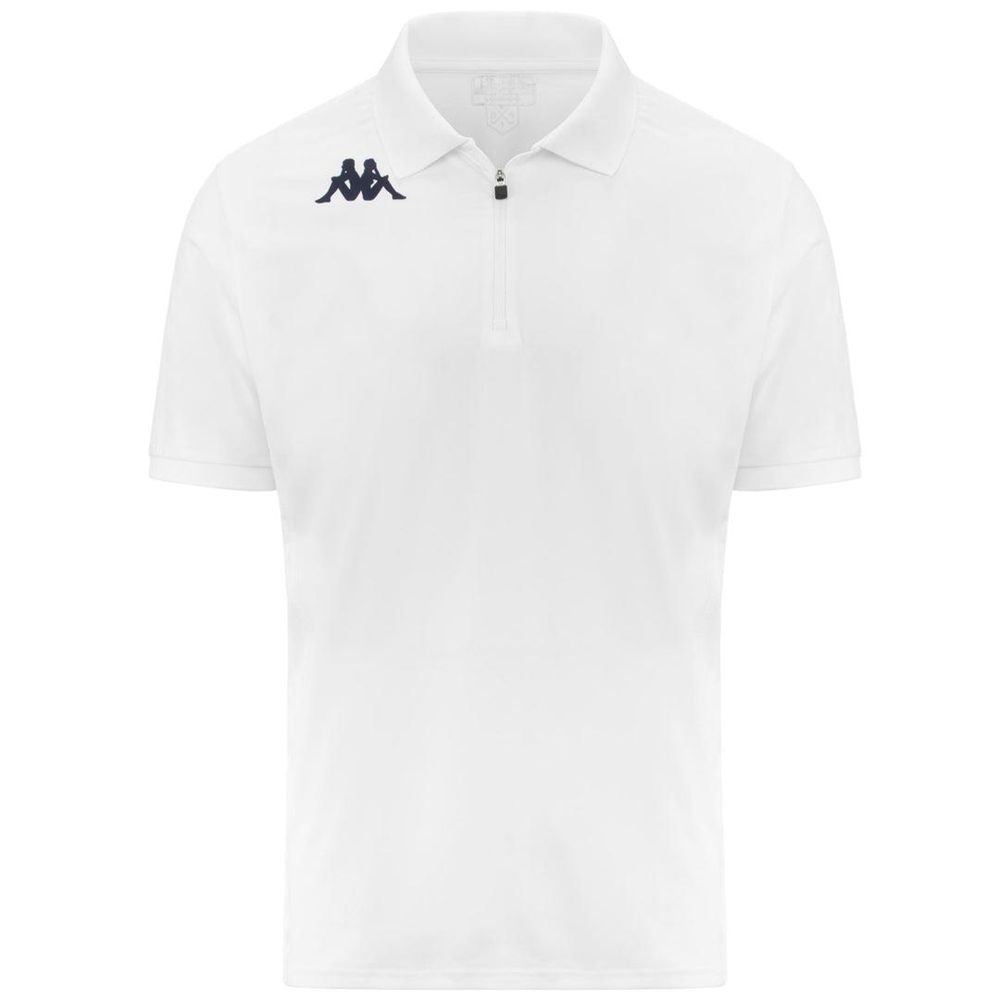 Men Kappa Epado Polo Shirt White | 827059-VYW