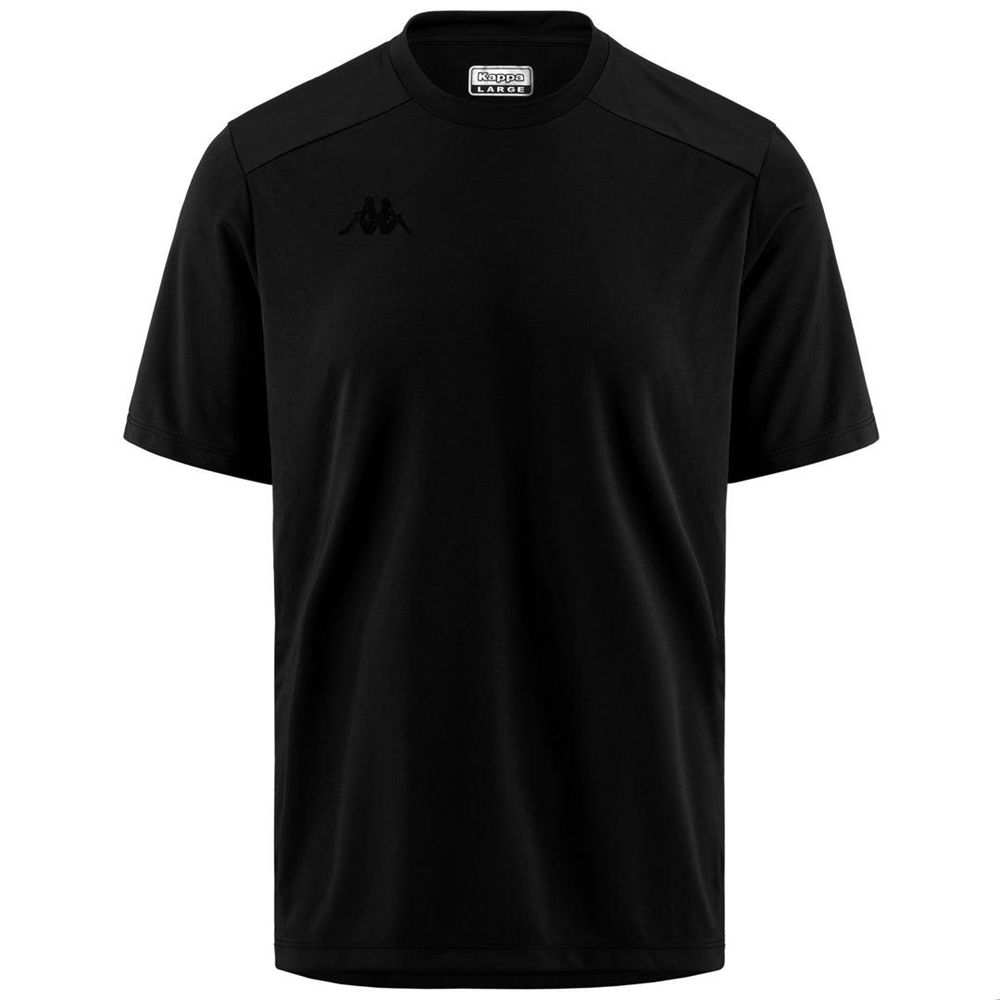 Men Kappa Ergo T-Shirt Black | 756142-LHS