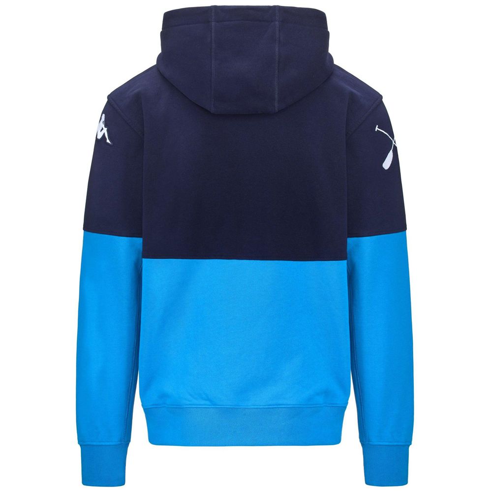 Men Kappa Eroi Hood Italia Fick Hoodie Blue | 974352-LXT