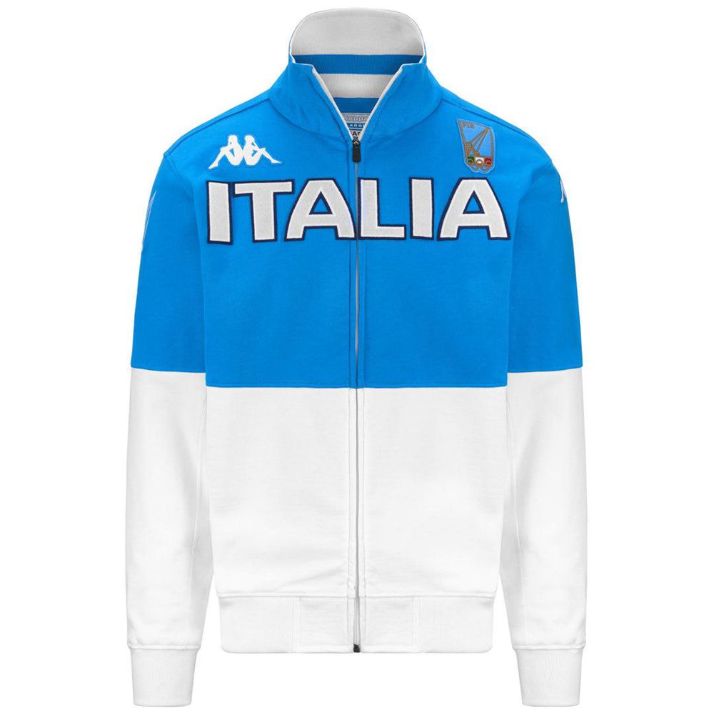 Men Kappa Eroi Jkt Italia Fis Jacket Blue | 431059-FVD