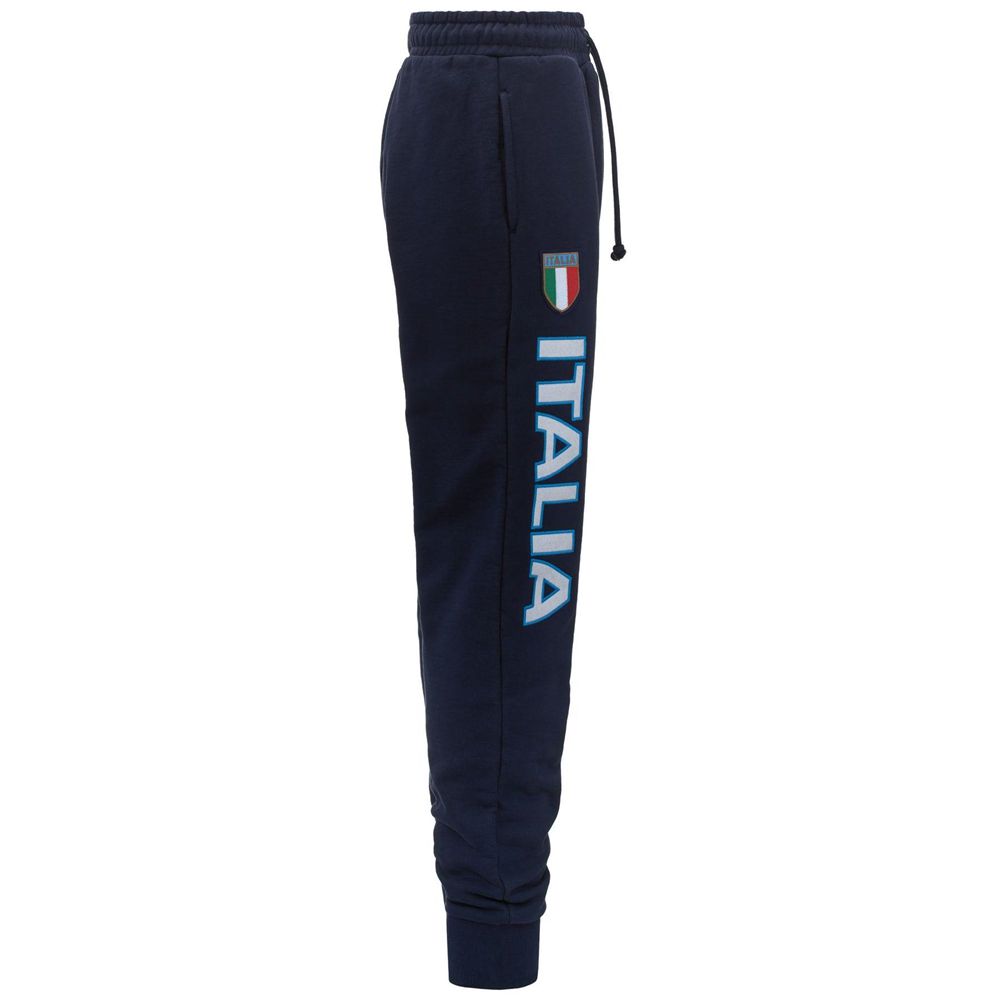 Men Kappa Eroi Pant Italia Pants Navy | 940158-MXY