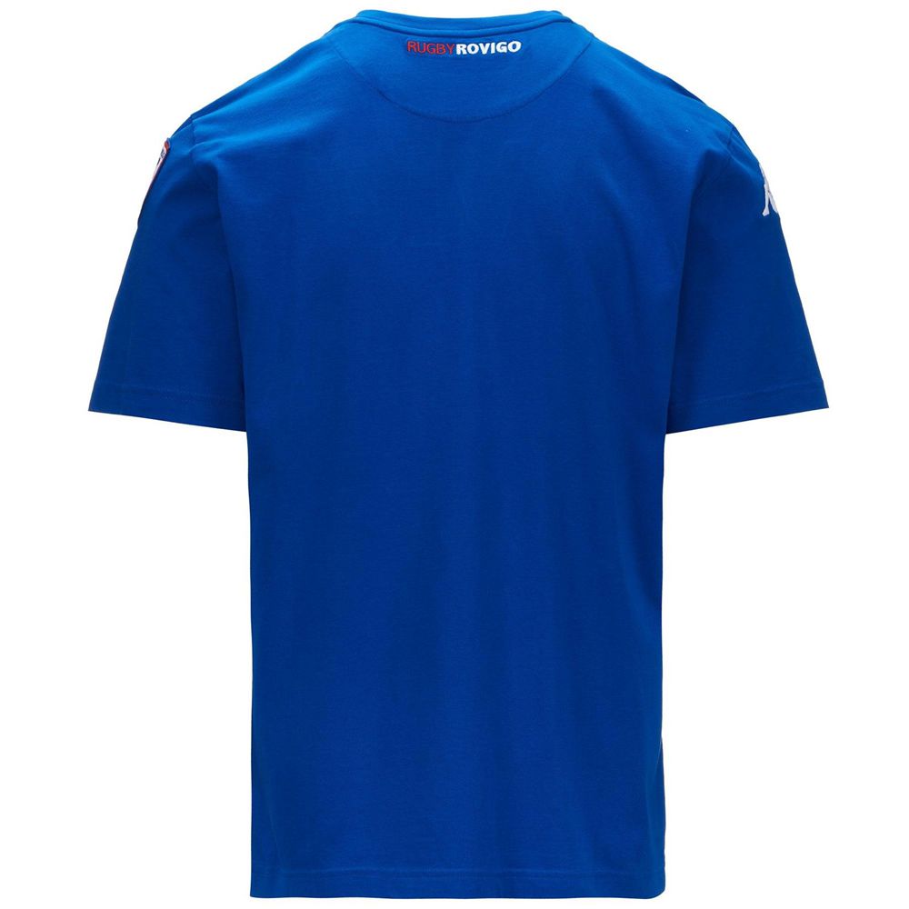 Men Kappa Eroi Tee Rovigo T-Shirt Blue | 129483-UXA