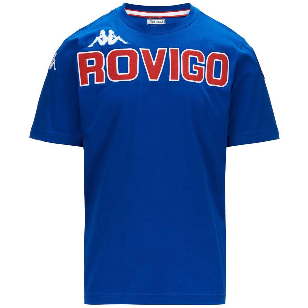 Men Kappa Eroi Tee Rovigo T-Shirt Blue | 129483-UXA