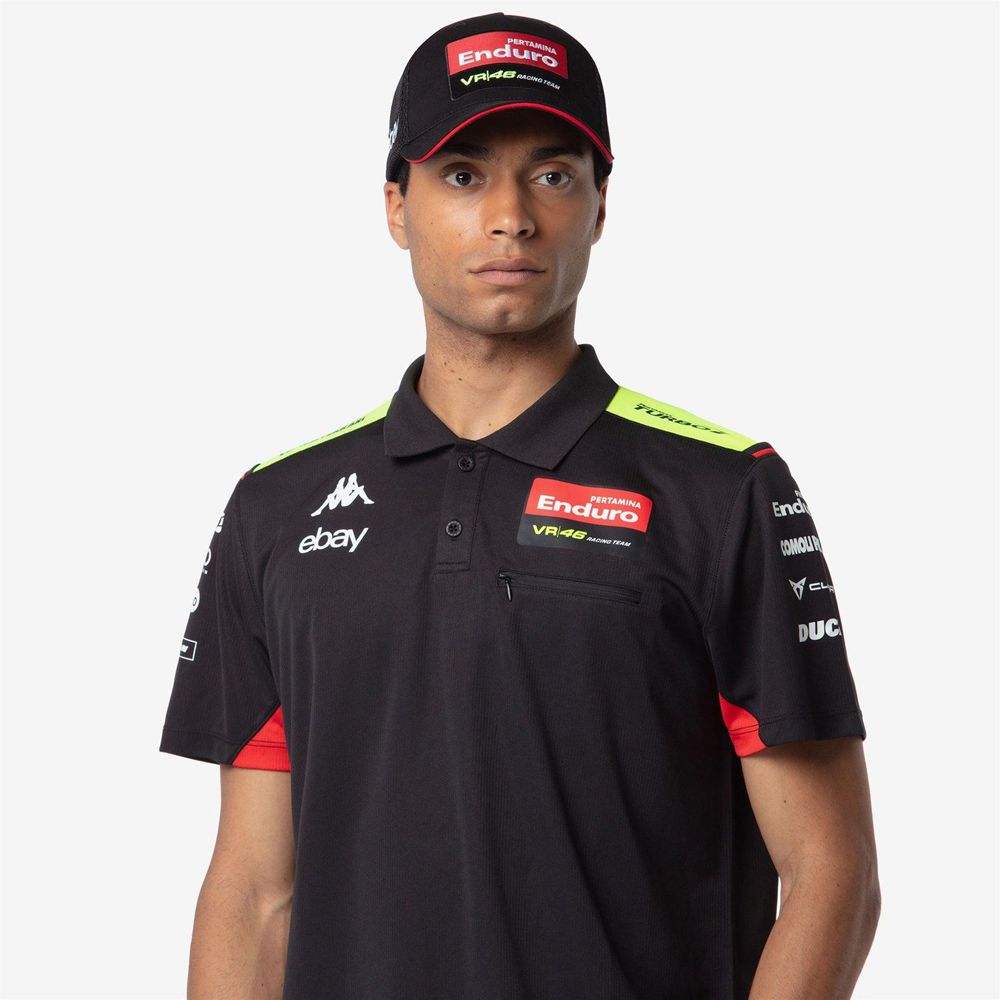 Men Kappa Esemio Vr46 Cap Black | 329157-TIK