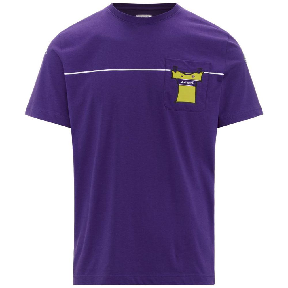 Men Kappa Febbox Fiorentina T-Shirt Purple | 743218-CJT