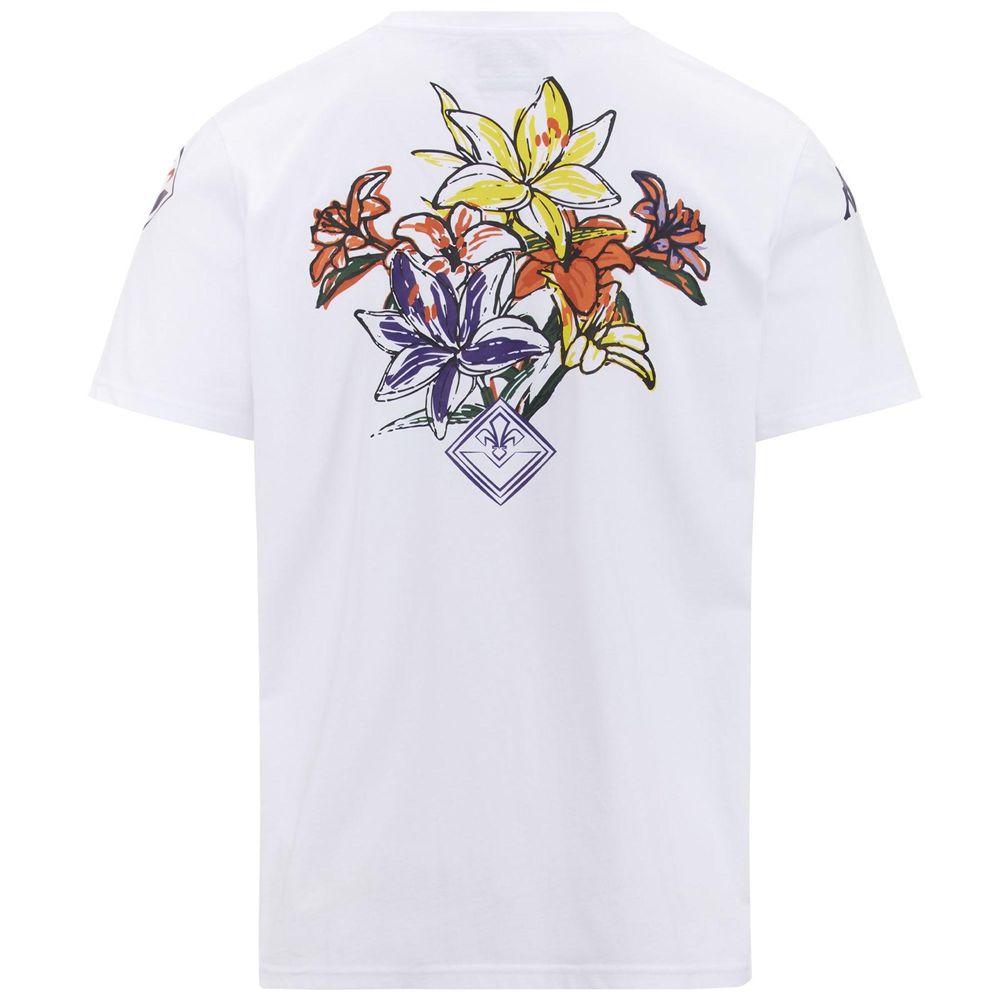 Men Kappa Fevvox Fiorentina T-Shirt White | 691280-DMV