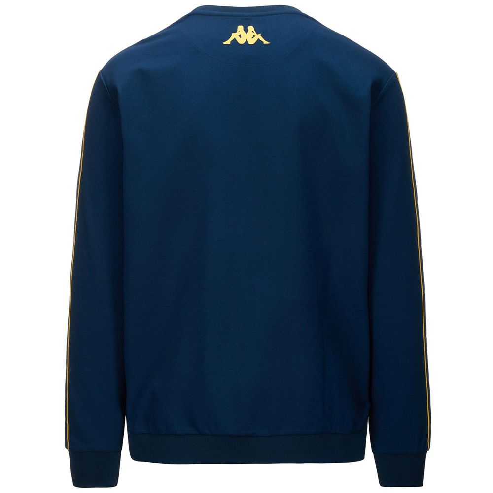 Men Kappa Jpn Colmins Genoa Sweater Navy | 047593-WKZ