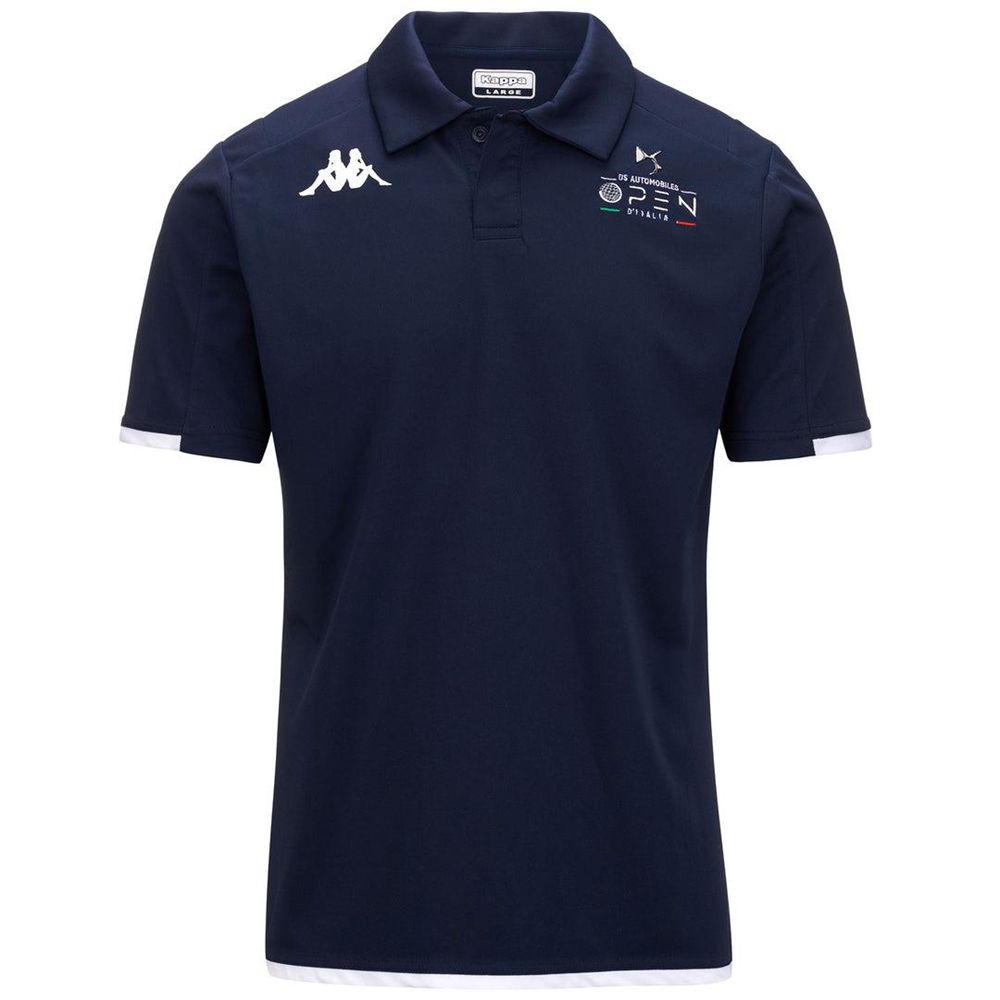 Men Kappa Kombat Abiacy Open Italia Jersey Navy | 294608-FEL