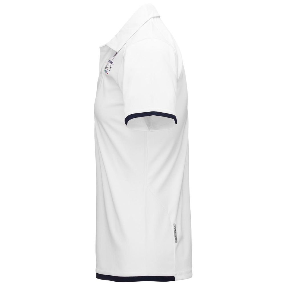 Men Kappa Kombat Abiacy Open Italia Jersey White | 813796-XCD