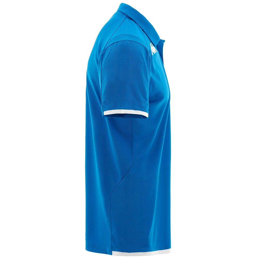 Men Kappa Kombat Azety Fig Jersey Blue | 378549-ARP