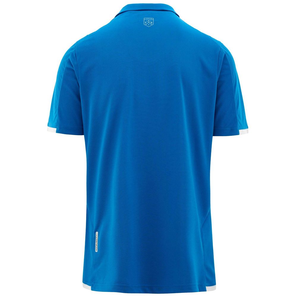 Men Kappa Kombat Azety Fig Jersey Blue | 378549-ARP