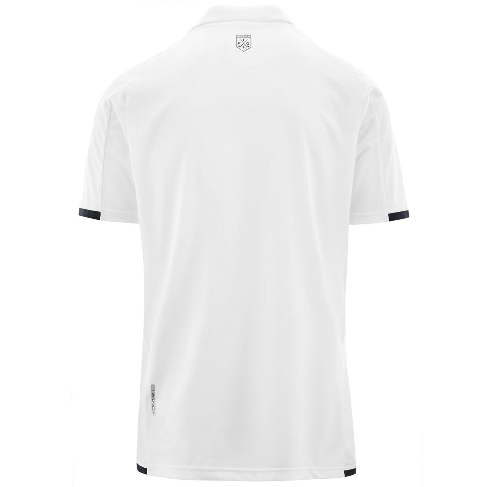 Men Kappa Kombat Azety Fig Jersey White | 026591-ULY