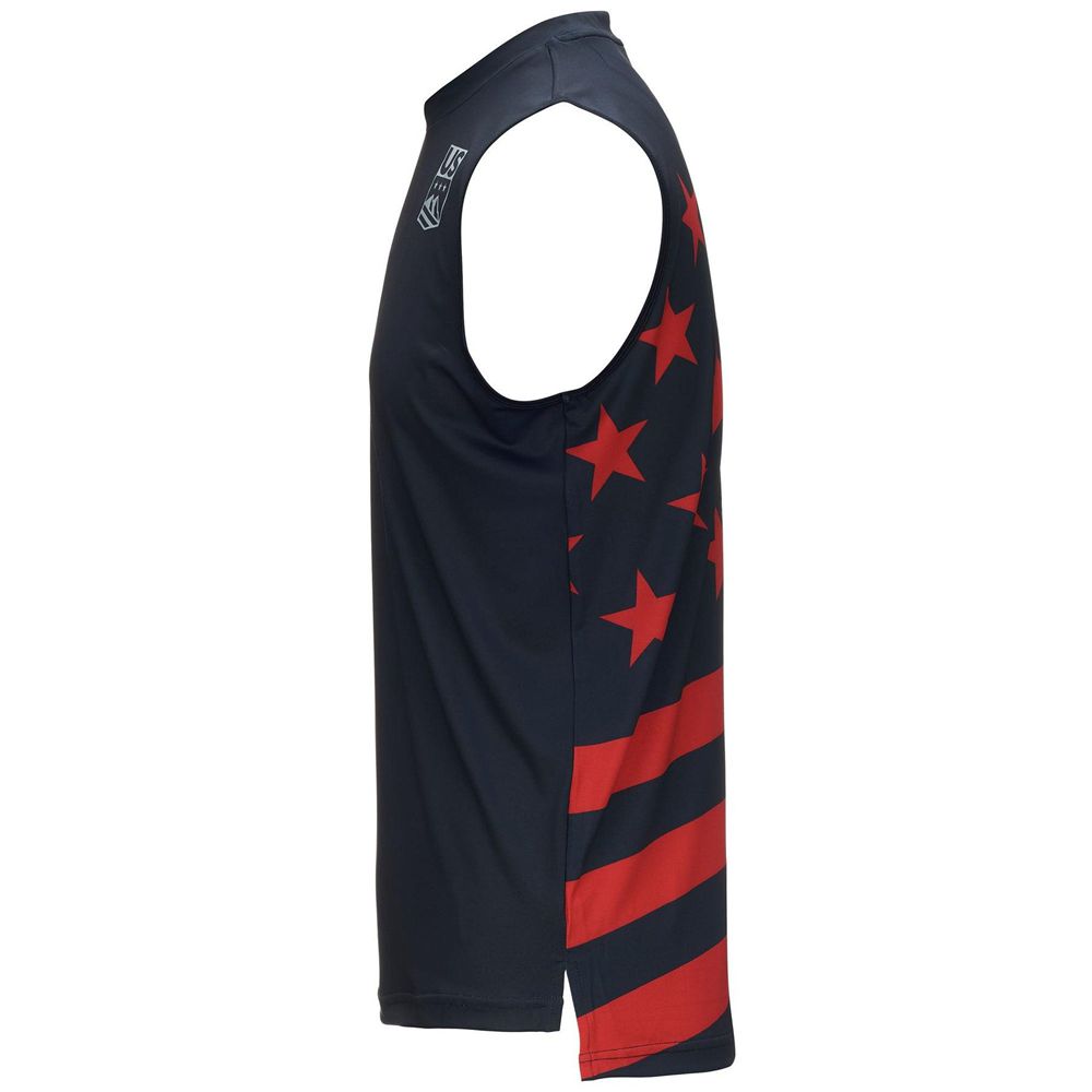 Men Kappa Kombat Drideg Us Tank Top Navy | 471382-CFU