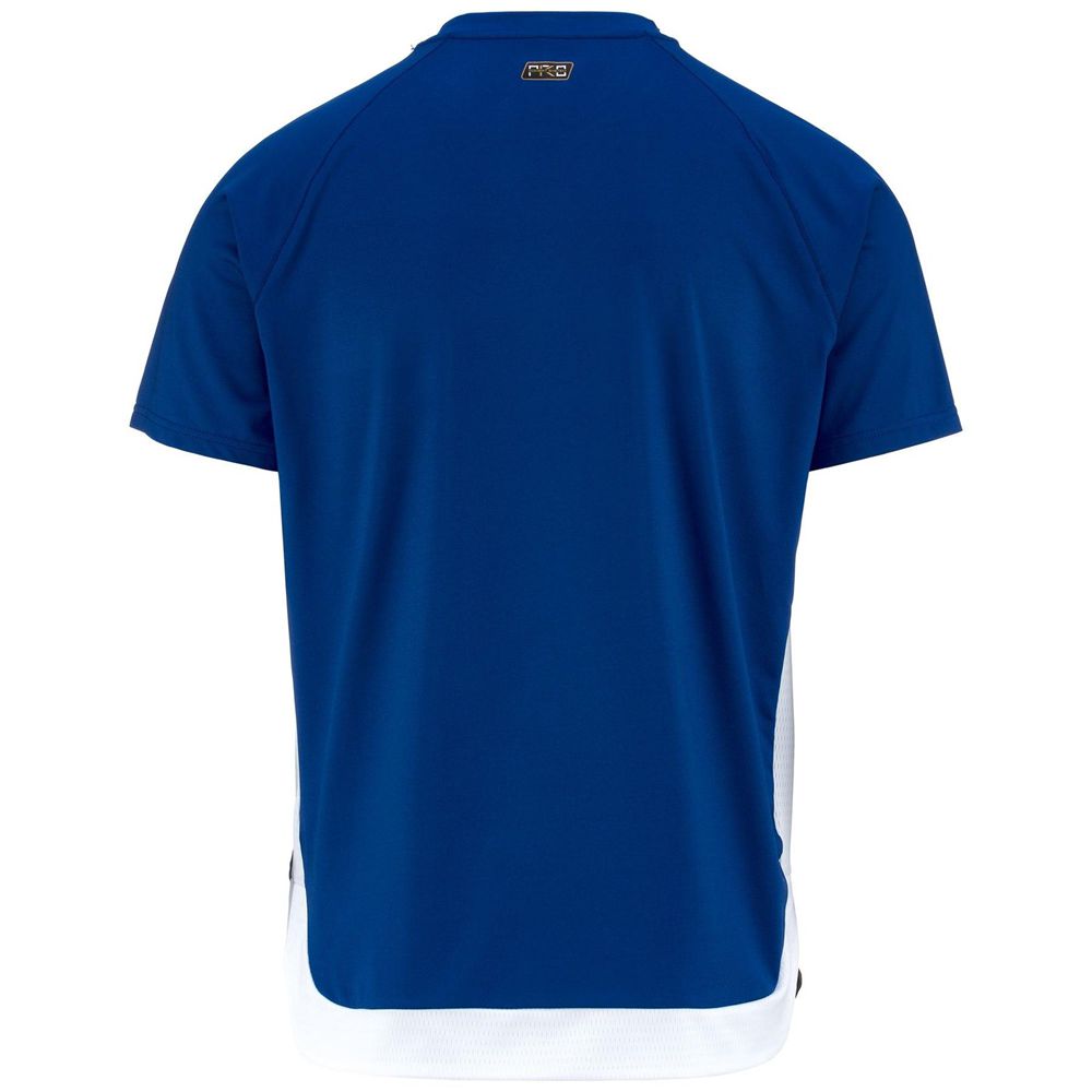 Men Kappa Kombat Dune T-Shirt Blue | 314076-TCK